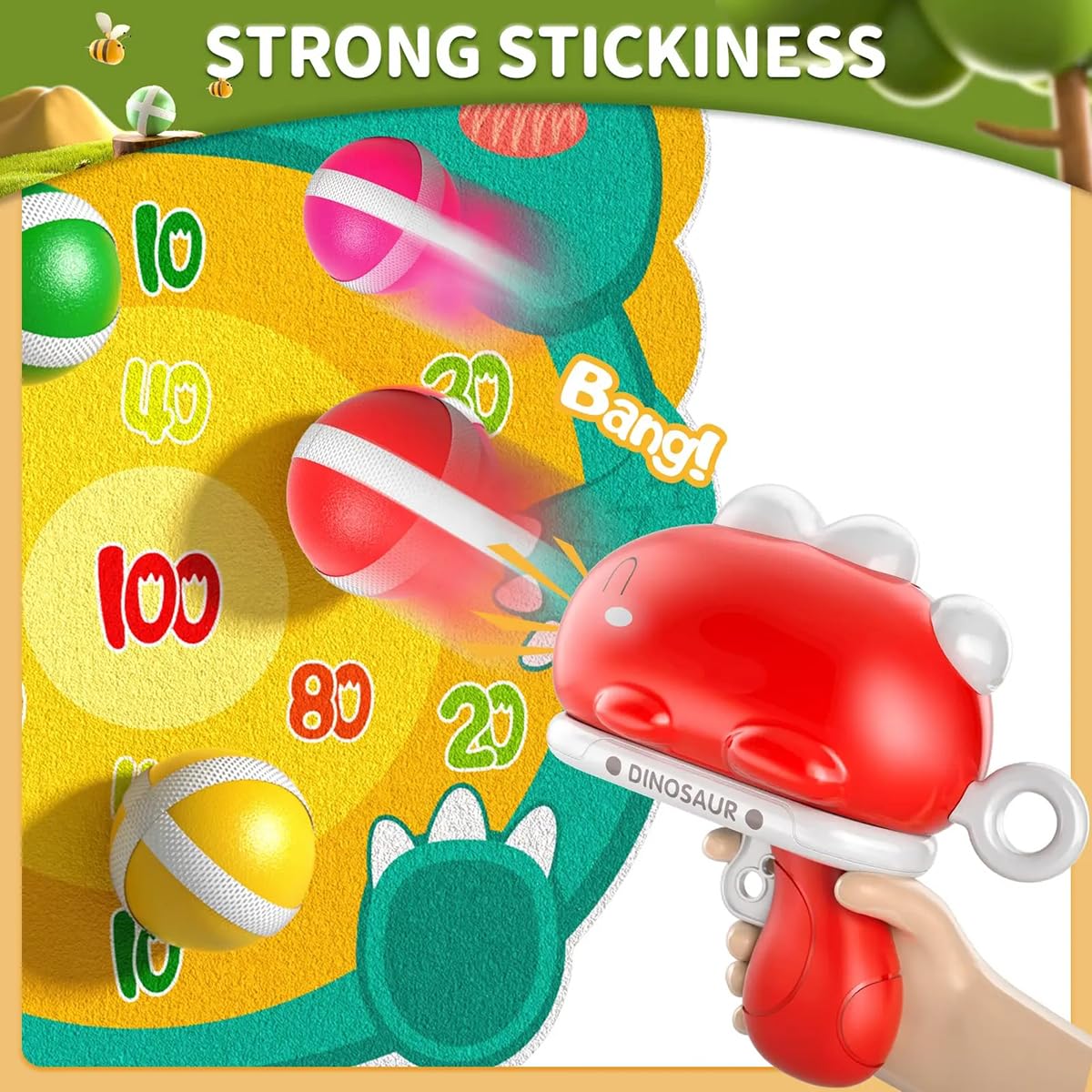 Amazon.co.jp: 子供用恐竜ボール、ボール掴み漫画搭載弾丸射撃